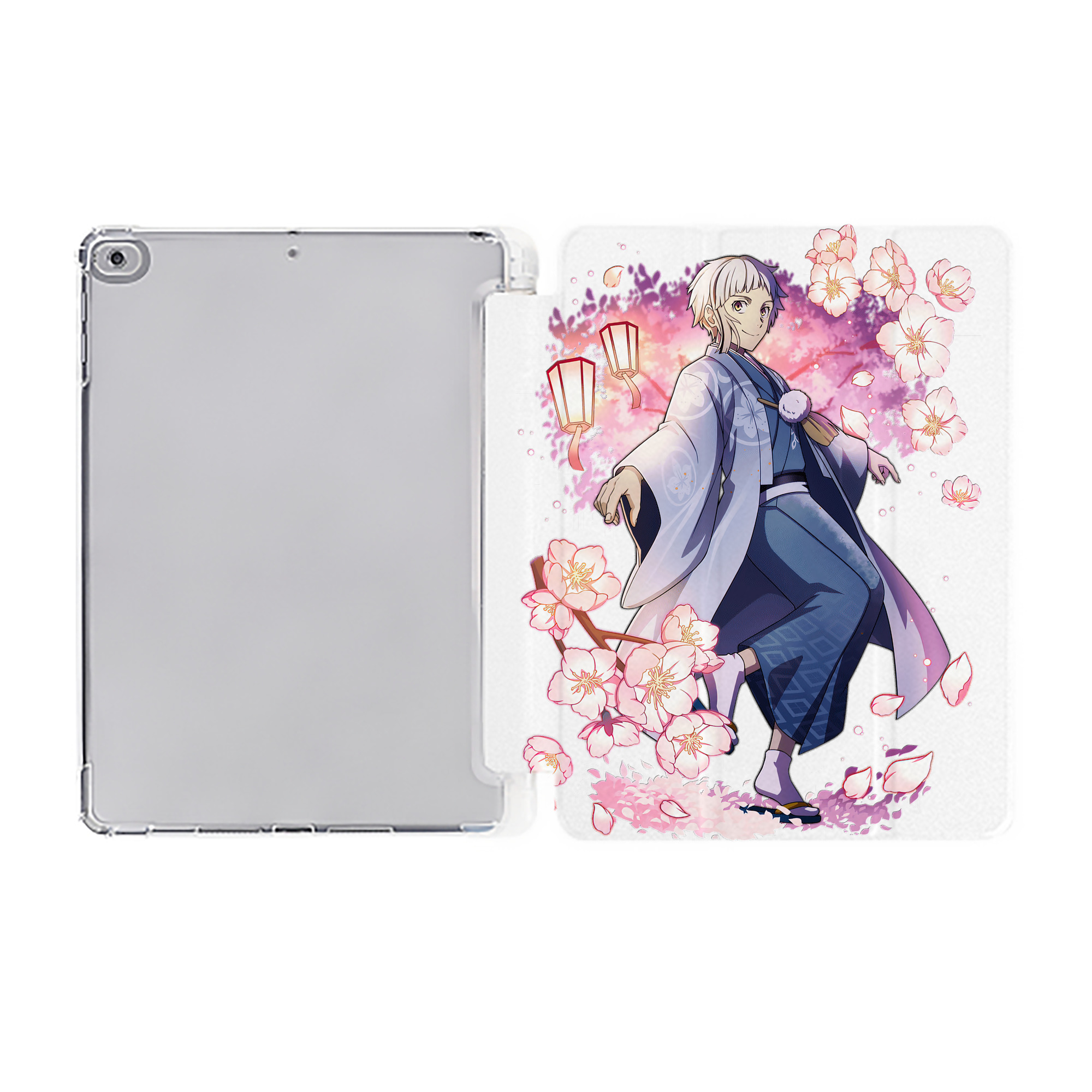 （画像用） 文豪ストレイドッグス Bungo Stray Dogs IPad ケース ペン収納付き 三つ折りスタンド PUレザー×シリコン 対応機種9.5/10.5/10.9インチ